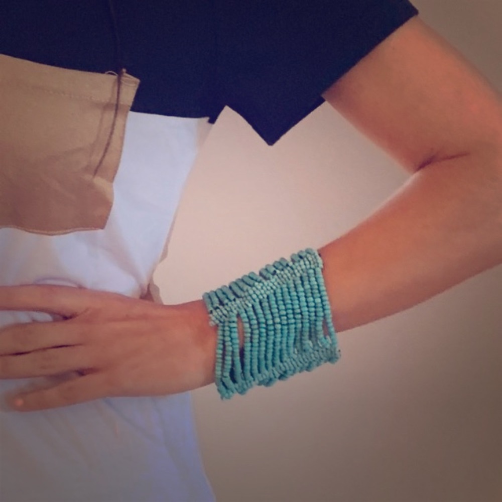 Authentic Blue Beaded Bracelet